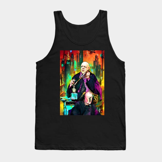 Cyberpunk Aleister Crowley The Great Beast of Thelema painted in a Surrealist and Impressionist style Tank Top by hclara23